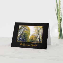 'Herbst Gold' leere Grußkarte Karte