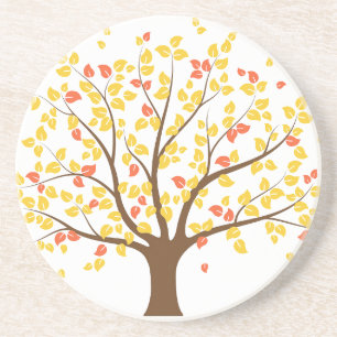 Herbst-Gold-Tree Sandstein Untersetzer