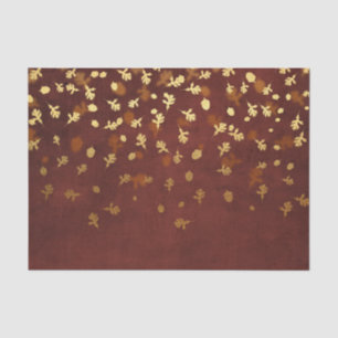 Herbst-Gold verlässt Muster Seidenpapier