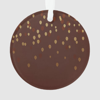 Herbst-GoldBlätter/Pinecone Muster Ornament