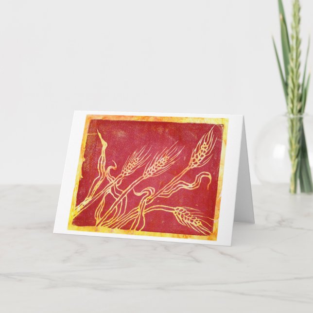 Herbst-Goldkarte Feiertagskarte (Vorderseite)