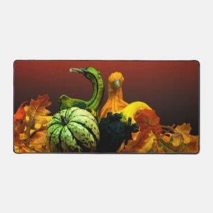 Herbst Gourds Rustikale Herbstfarben Schreibtischunterlage