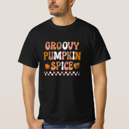 Herbst-Groovy Pumpkin Gewürzdesign T-Shirt