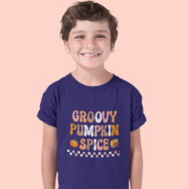 Herbst-Groovy Pumpkin Gewürzdesign T-Shirt