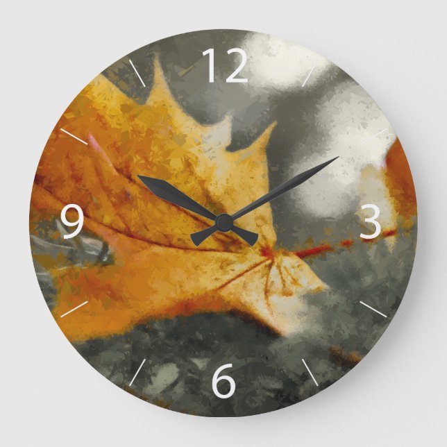 Herbst Große Wanduhr (Vorderseite)
