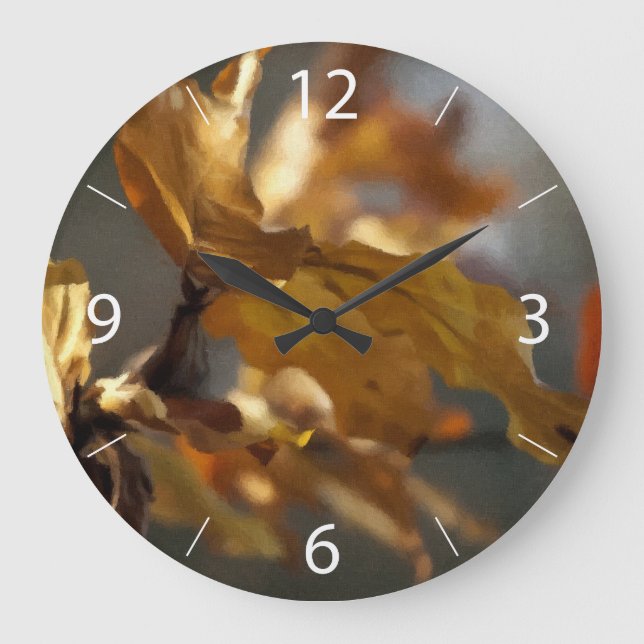 Herbst Große Wanduhr (Vorderseite)