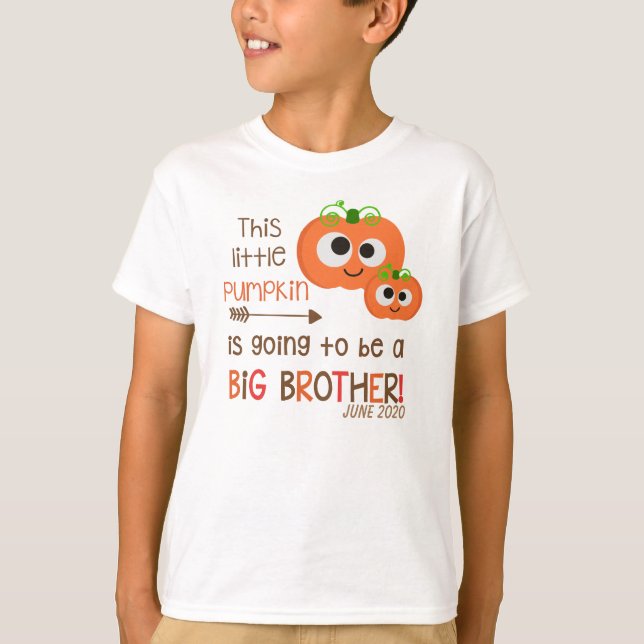 Herbst großen Bruder zu Shirt - Kürbis großen Brud (Vorderseite)