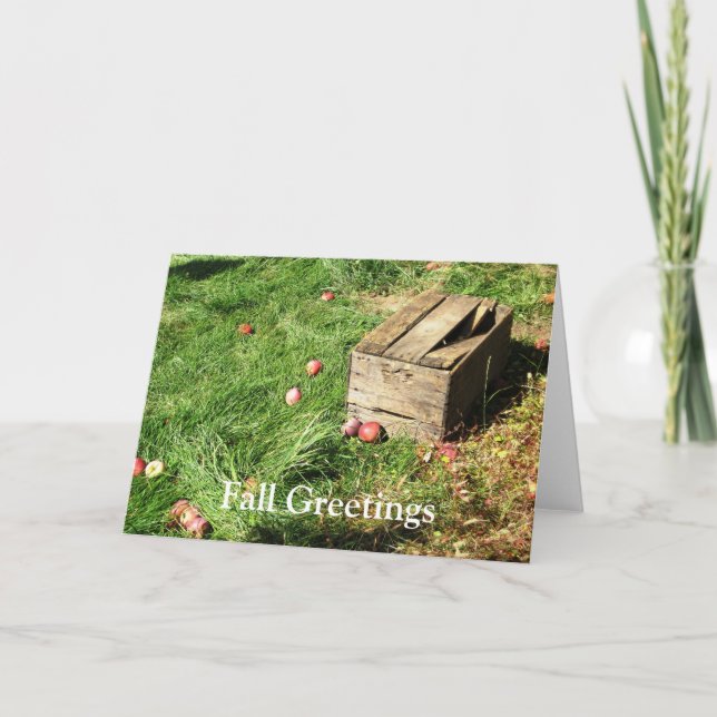 'Herbst Grüße' Apfelschachtel-leere Grußkarten Karte (Vorderseite)
