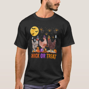 Herbst Halloween Huhn Kürbis Küken Oder Grusel Löf T-Shirt