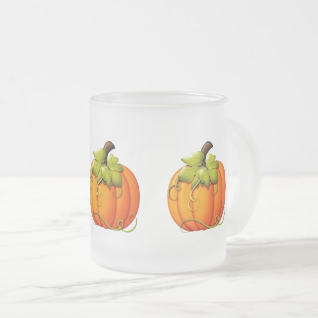 Herbst/Halloween Pumpkin Mattierte Tasse (VorderseiteRechts)