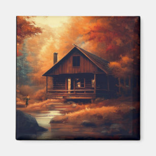 Herbst/Halloween/rustikale Malerei Magnet