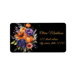 Herbst Hallowen Black Moon Bat Ghost Adressaufkleber