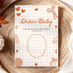 Herbst Handgezeichnete Italienische Babyparty Zeic Einladung