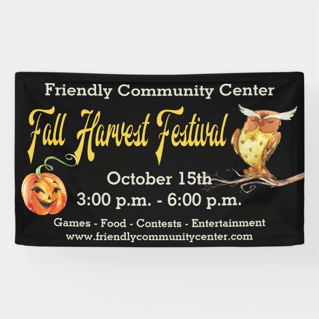 Herbst-Harvest Festival - Community Center Banner (Horizontal)