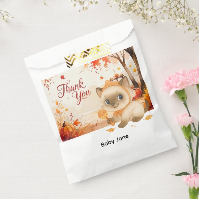 Herbst Herbst Babydusche für Katzenliebhaber Geschenktütchen (Versiegelt)