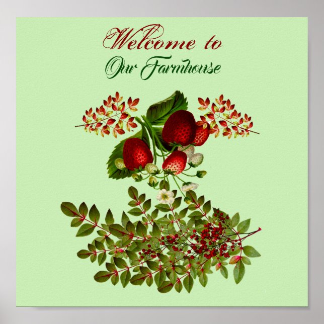 Herbst & Herbst Berry Foliage Begrüßungsbetrieb Poster (Vorne)
