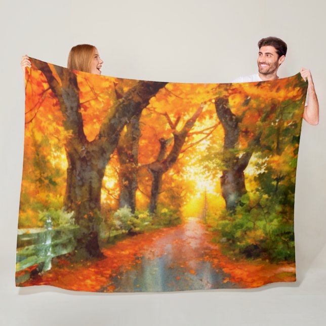 Herbst/Herbst/Blätter/Art Fleecedecke (Beispiel)