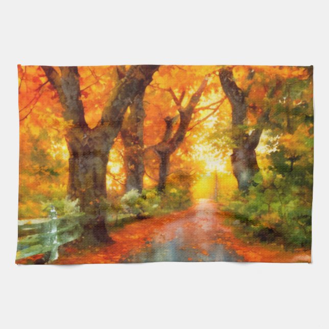 Herbst/Herbst/Blätter/Art Geschirrtuch (Horizontal)
