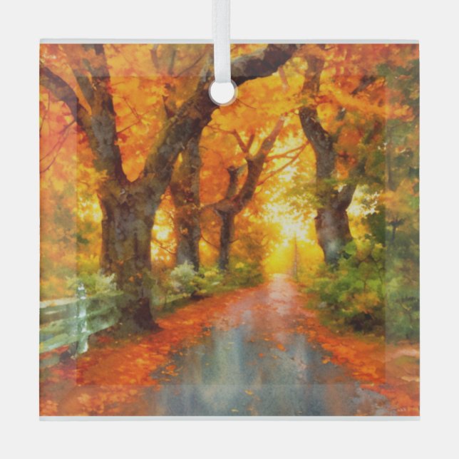 Herbst/Herbst/Blätter/Art Ornament Aus Glas (Vorderseite)