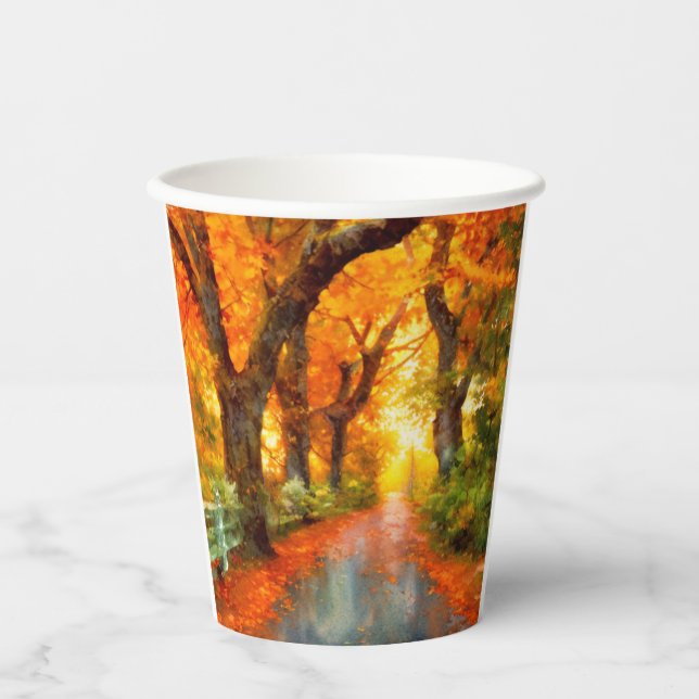 Herbst/Herbst/Blätter/Art Pappbecher (Vorderseite)