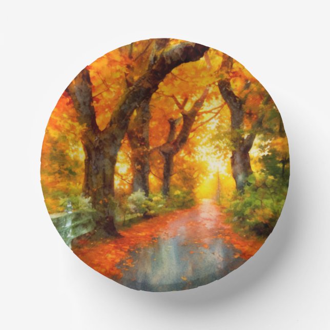 Herbst/Herbst/Blätter/Art Pappteller (Vorderseite)