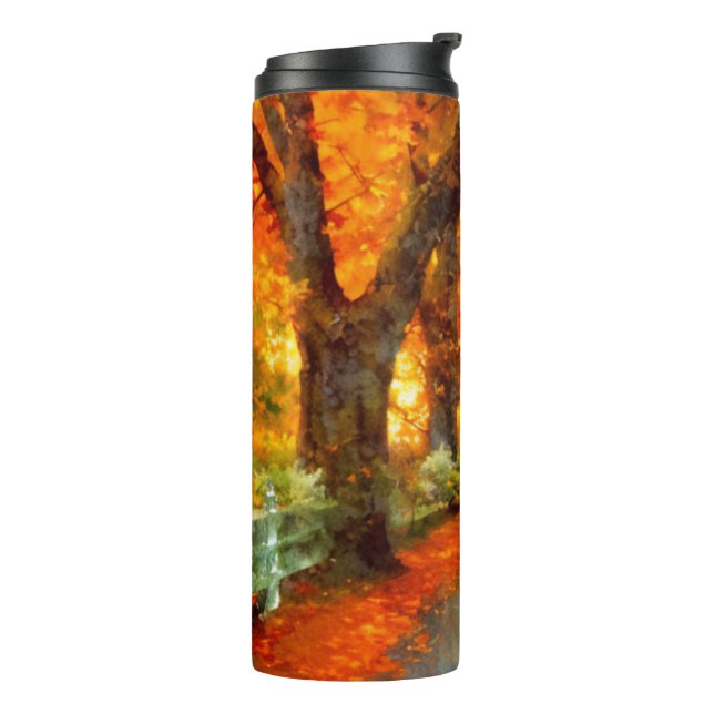 Herbst/Herbst/Blätter/Art Thermosbecher (Nach links gedreht)
