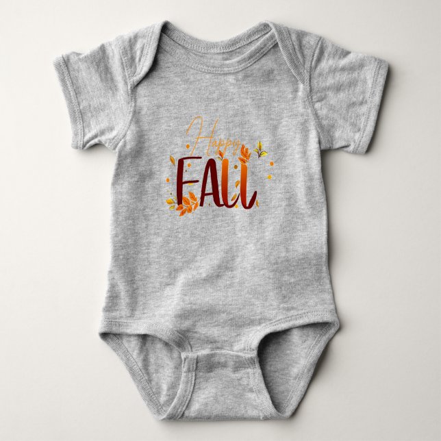 Herbst/Herbst/Blätter Baby Strampler (Vorderseite)