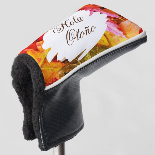 Herbst Herbst Blätter Brown Green Orange Golfer Lo Golf Headcover (3/4 Vorderseite)