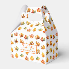 Herbst Herbst Blätter Danke Baby Dusche Geschenkschachtel