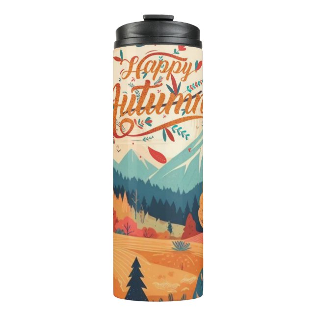 Herbst/Herbst/Blätter/farbig Thermosbecher (Vorderseite)