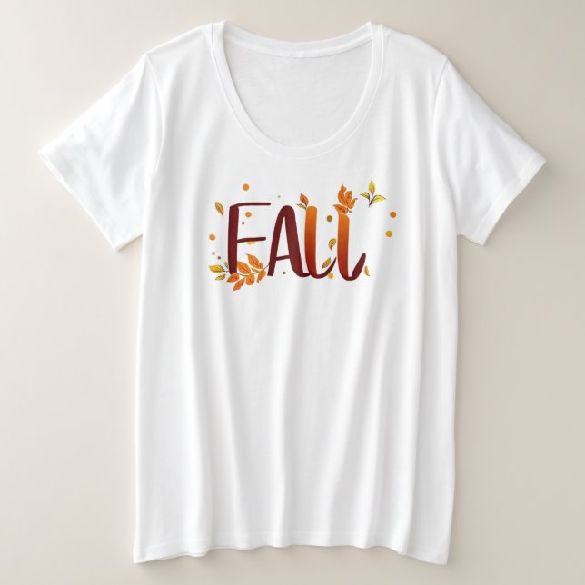 Herbst/Herbst/Blätter Große Größe T-Shirt (Design vorne)