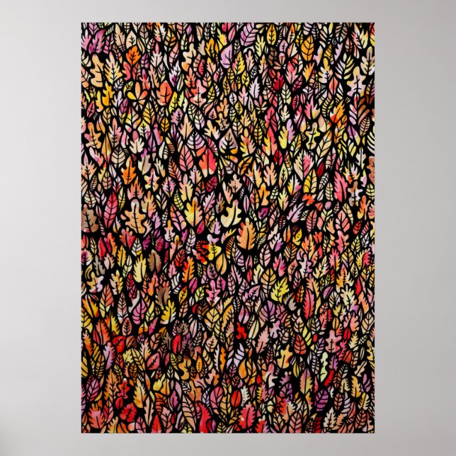 Herbst Herbst-Blätter Poster (Vorne)