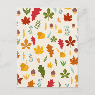 Herbst Herbst Blätter Saison dekorativ Erntedankfe Postkarte