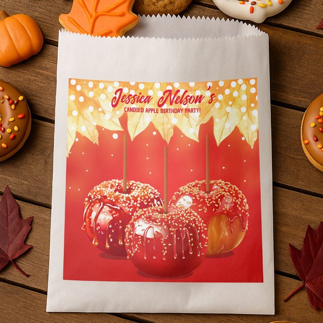 Herbst Herbst Canded Apple Party Geschenktütchen (Fall Autumn Candied Apple Party Favor Bag
)