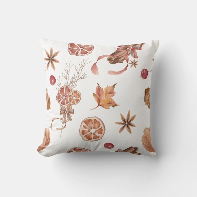 Herbst Herbst Citrus Star Anise Cinnamon Wasserfar Kissen (Vorderseite)