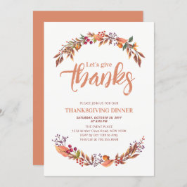 Herbst/Herbst Dank der Einladung zum Abendessen