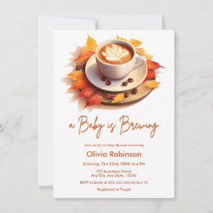 Herbst Herbst Ein Baby Braut Kaffee Baby Shower Einladung
