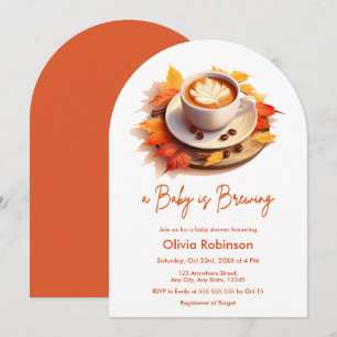Herbst Herbst Ein Baby wird Kaffee Baby Dusche Einladung