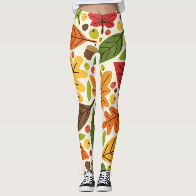 Herbst Herbst Erntedank Ernte Blätter fallen Leggings (Vorderseite)