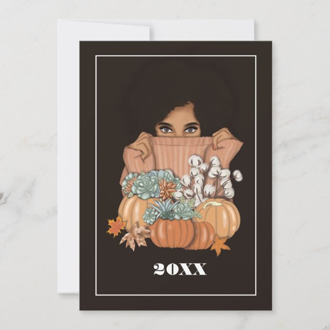 Herbst - Herbst Erntedank Gruß Feiertagskarte (Vorderseite)