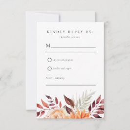 Herbst Herbst Floral Boho Hochzeit RSVP