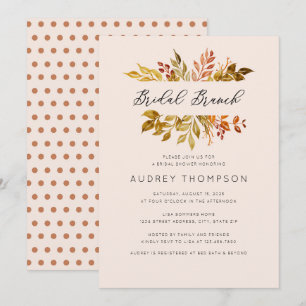 Herbst/Herbst-Foliage Bridal Brunch Einladung