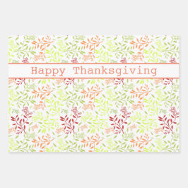 Herbst Herbst Gemustert Geschenkpapier Set