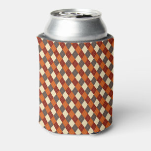 Herbst/Herbst Gingham-Muster Dosenkühler