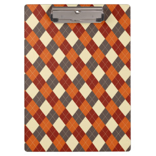 Herbst/Herbst Gingham-Muster Klemmbrett