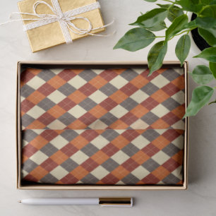 Herbst/Herbst Gingham-Muster Seidenpapier