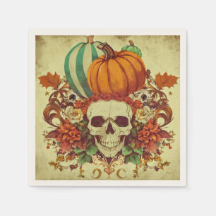Herbst/Herbst/Halloween/Kürbis/Skelett Serviette