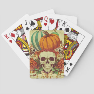 Herbst/Herbst/Halloween/Kürbis/Skelett Spielkarten