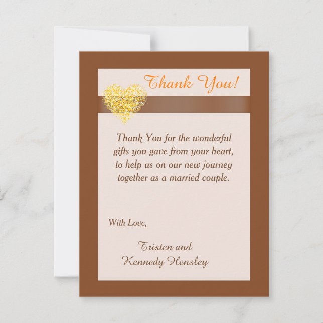 Herbst Herbst Herbst 4x5 Flat Wedding Danke Karte (Vorderseite)