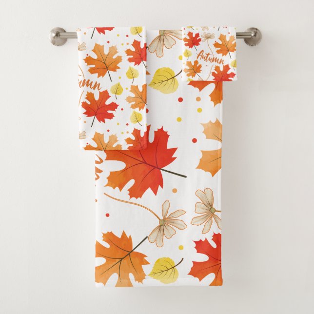 Herbst Herbst-Herbstlaube Badhandtuch Set (Insitu)